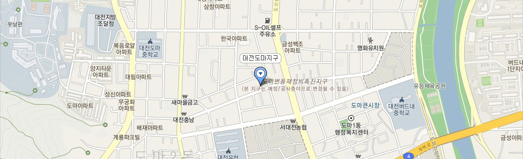 대전도마지구 지도 이미지